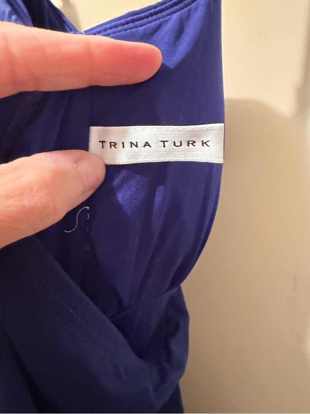 Trina Turk Navy One Piece Swimsuit Womens 8 - Picture 3 of 4